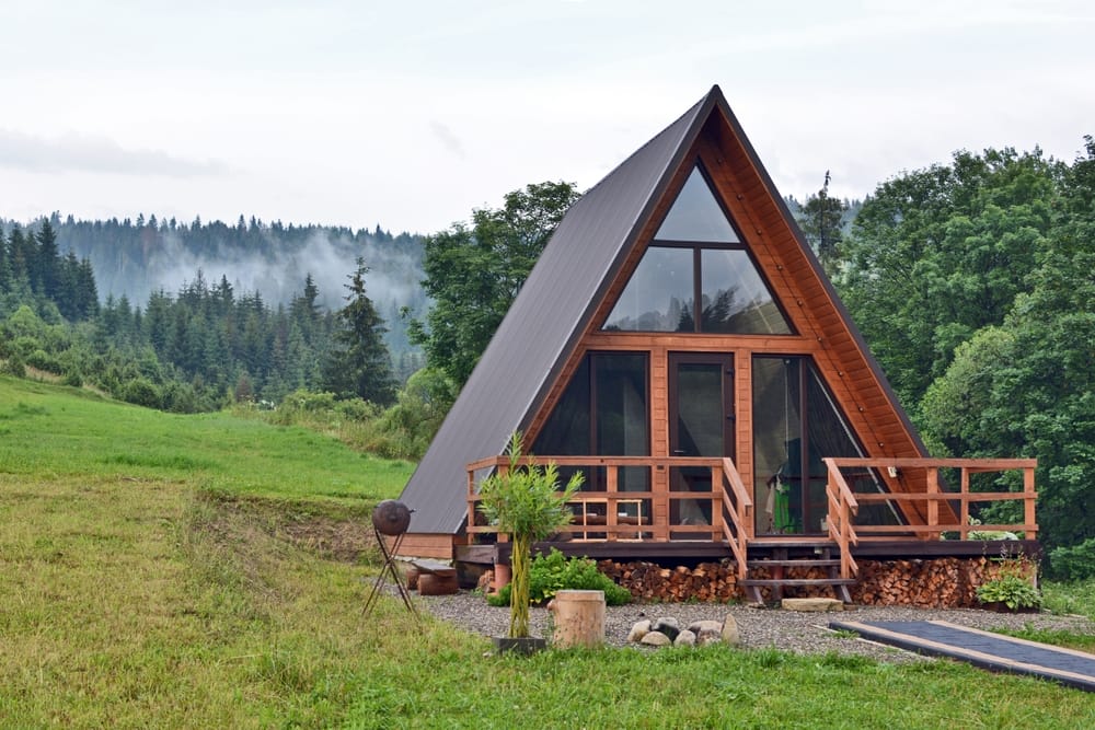 beautiful,view,of,nature.,modern,house,in,the,mountains.,rest